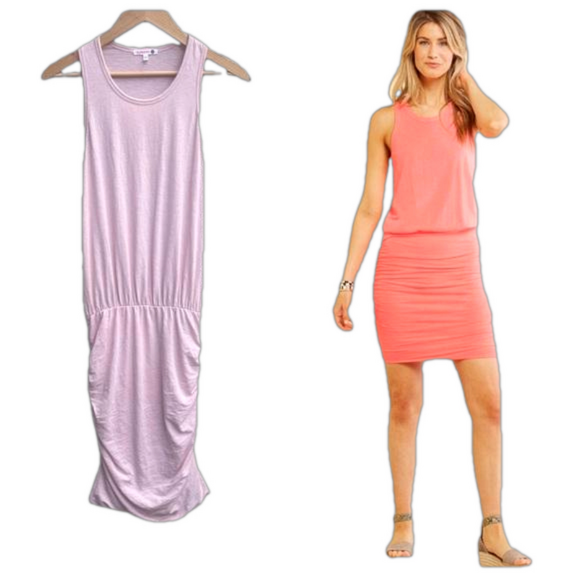 Evereve Sundry Blush Pink Tank Midi Dress Size Small - Picture 1 of 10